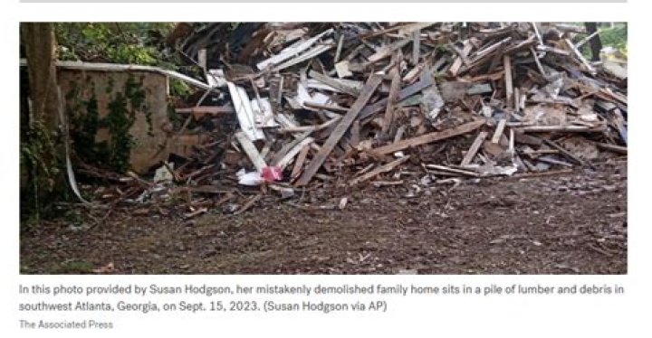 Woman returns from vacation, finds Atlanta home demolished